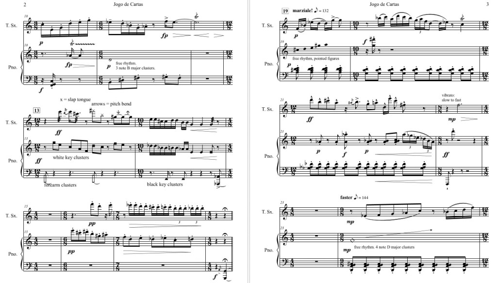 Jogo de Cartas (tenor sax and piano) - snapshot preview 1